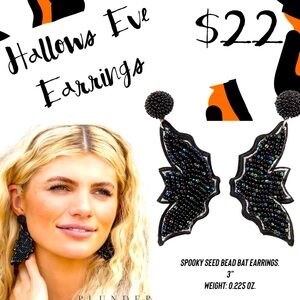 Plunder bat earrings